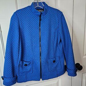 Cheryl Nash Retro Blue Jacket Sz S
